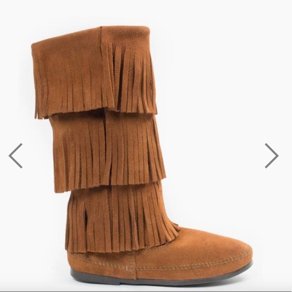 Minnetonka Shoes - Minnetonka Moccasin 3-tier Fringe Boots